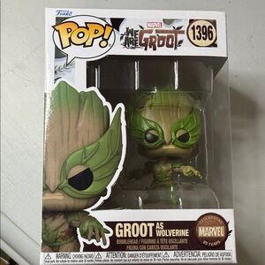 Funko Pop! Groot as Wolverine - Green and Brown